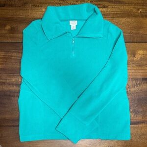 Telluride Clothing Co. Turquoise Quarter-Zip Fleece Pullover Women’s L